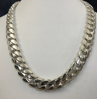 999 Sterling Silver Cuban Chain 14mm 400gr